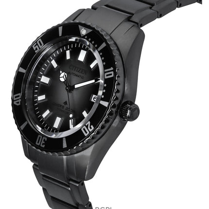 Reloj de buceo automático Citizen Promaster Fujitsubo Super Titanium con esfera negra NB6025-59H, 200 m, para hombre