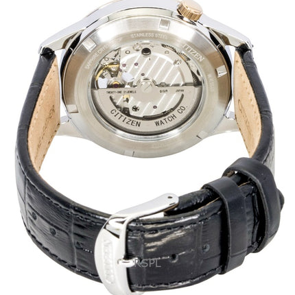 Reloj Citizen NH9136-02L automático con correa de piel y esfera azul para hombre