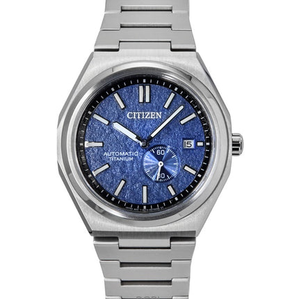 Reloj Citizen Zenshin Super Titanium con esfera azul, automático, NJ0180-80L, 100 m, para hombre
