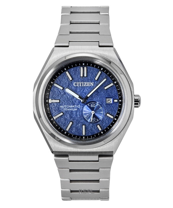 Reloj Citizen Zenshin Super Titanium con esfera azul, automático, NJ0180-80L, 100 m, para hombre