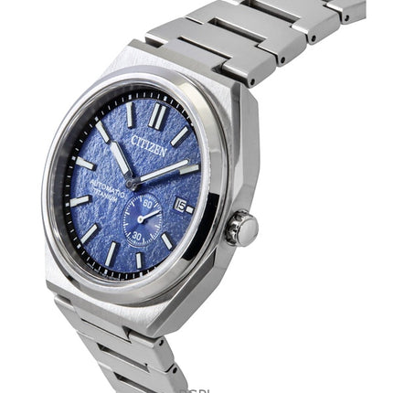 Reloj Citizen Zenshin Super Titanium con esfera azul, automático, NJ0180-80L, 100 m, para hombre