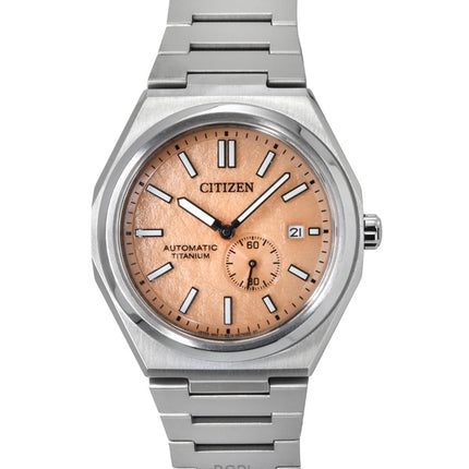 Reloj Citizen Zenshin Super Titanium con esfera naranja, automático, NJ0180-80Z, 100 m, para hombre