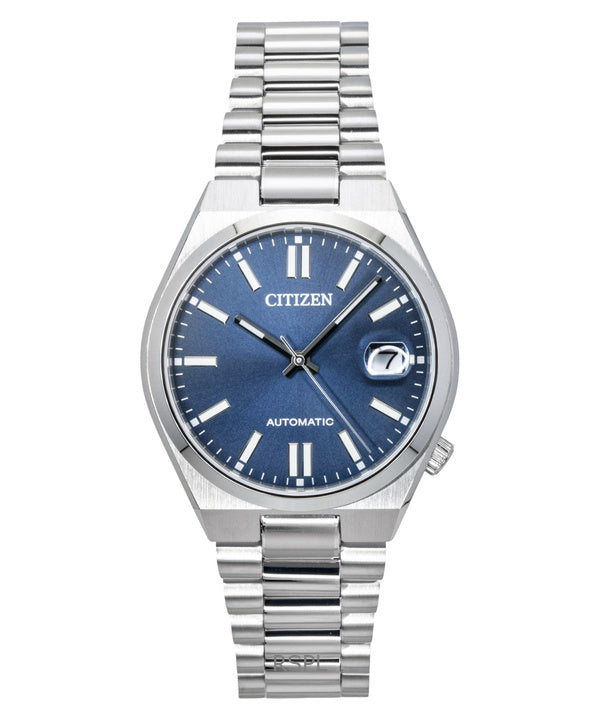 Reloj Citizen Tsuyosa automático de acero inoxidable con esfera azul NJ0200-50M para hombre