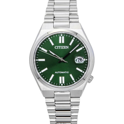 Reloj unisex Citizen Tsuyosa automático de acero inoxidable con esfera verde NJ0200-50X