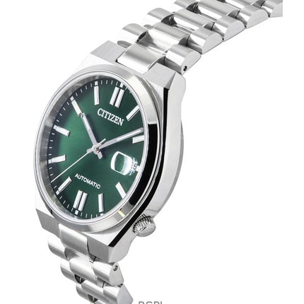 Reloj unisex Citizen Tsuyosa automático de acero inoxidable con esfera verde NJ0200-50X