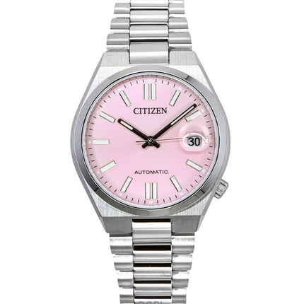 Reloj Citizen Tsuyosa automático de acero inoxidable con esfera rosa NJ0200-50Z para mujer