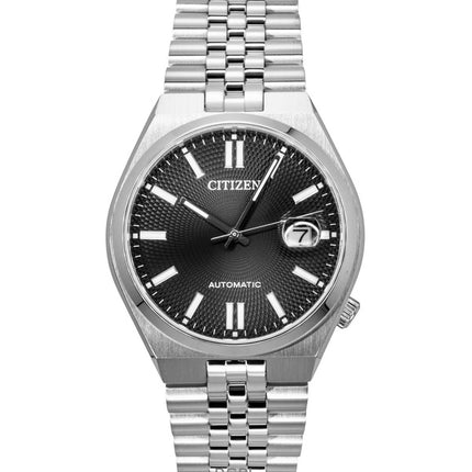 Reloj Citizen Tsuyosa 60 para hombre, automático, de acero inoxidable, esfera negra, modelo NK0020-55E