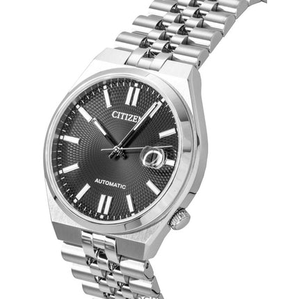 Reloj Citizen Tsuyosa 60 para hombre, automático, de acero inoxidable, esfera negra, modelo NK0020-55E