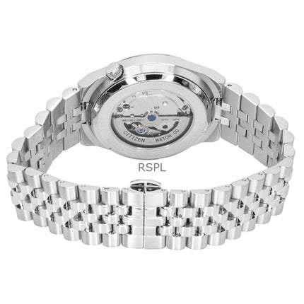 Reloj Citizen Tsuyosa 60 para hombre, automático, de acero inoxidable, esfera negra, modelo NK0020-55E