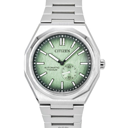 Reloj Citizen Zenshin 60 Super Titanium con esfera verde, automático, NK5020-58X, 100 m, para hombre