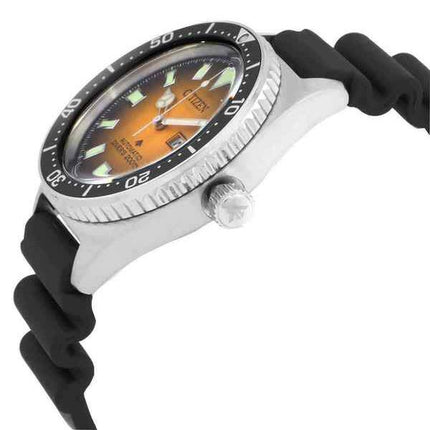 Reloj para hombre Citizen Promaster Marine con correa de caucho y esfera naranja automático Diver',s NY0120-01Z 200M