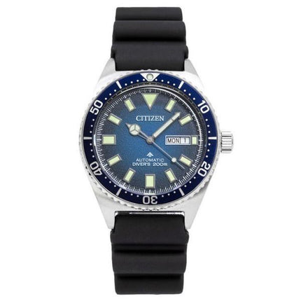 Reloj para hombre Citizen Promaster con correa de caucho y esfera azul automático Diver&#39,s NY0129-07L 200M