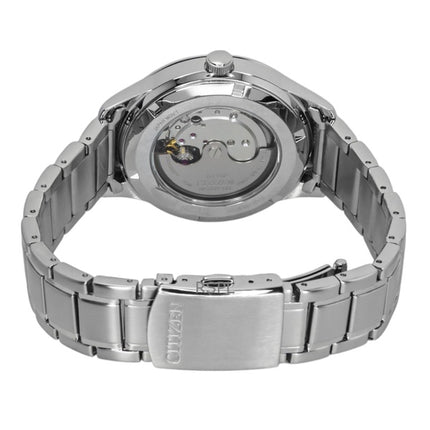 Reloj Citizen automático de acero inoxidable con esfera azul NY4058-79L para hombre