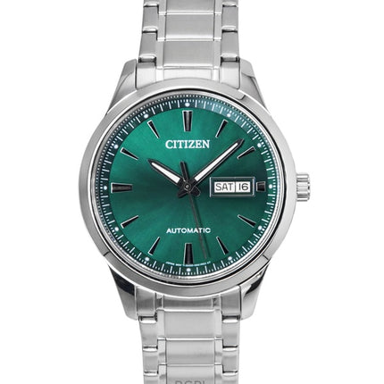 Reloj Citizen automático de acero inoxidable con esfera verde NY4058-79X para hombre
