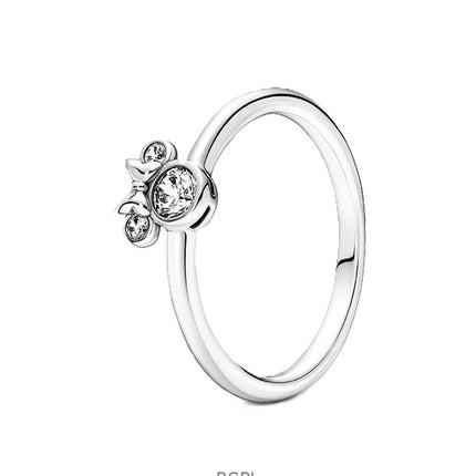Anillo Pandora Disney Minnie Mouse con cabeza brillante y circonita cúbica transparente P-190074C01-54 para mujer
