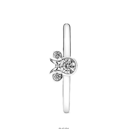Anillo Pandora Disney Minnie Mouse con cabeza brillante y circonita cúbica transparente P-190074C01-54 para mujer