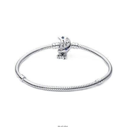 Pulsera Pandora Moments Luna Brillante con Circonitas Azules y Blancas P-592819C01-18 para Mujer