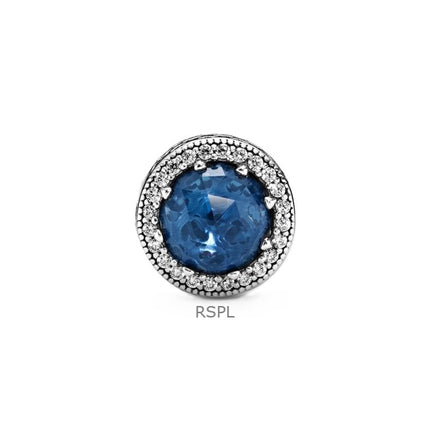 Charm Pandora Corazones Radiantes con Cristal Azul y Circonita Cúbica Transparente P-791725NMB para Mujer