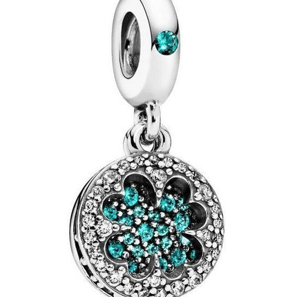 Charm colgante de plata con trébol de cuatro hojas de la suerte y circonita cúbica para mujer 797906NRGMX de Pandora