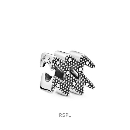 Charm Pandora del zodiaco Acuario brillante con circonita cúbica transparente P-798415C01 para mujer