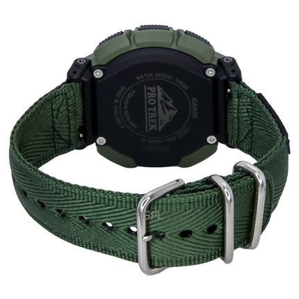 Reloj Casio Pro Trek Climber Line digital con correa de tela y energía solar PRG-340B-3 para hombre, 100 m