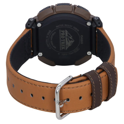 Reloj Casio Pro Trek Climber Line digital con correa de cuero y energía solar PRG-340L-5, 100 m, para hombre