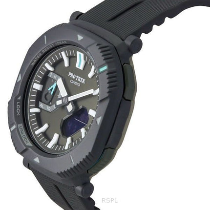 Reloj Casio Pro Trek analógico digital con conexión para teléfono inteligente, esfera verde de resina, resistente al agua y con