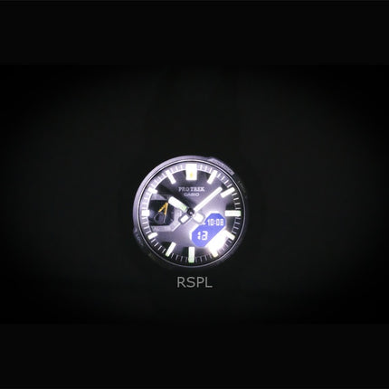 Reloj Casio Pro Trek analógico digital para hombre con correa de tela y enlace para smartphone, esfera negra, solar, PRJ-B001B-1, 100 m