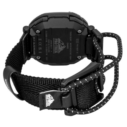 Reloj Casio Pro Trek analógico digital para hombre con correa de tela y enlace para smartphone, esfera negra, solar, PRJ-B001B-1, 100 m