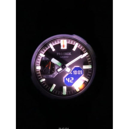 Reloj Casio Pro Trek Hiker Line Analógico Digital Mobile Link Correa de tela Esfera gris Resistente Solar PRJ-B001B-2 100M para