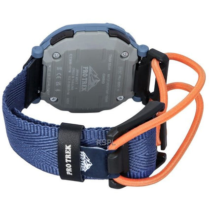 Reloj Casio Pro Trek Hiker Line Analógico Digital Mobile Link Correa de tela Esfera gris Resistente Solar PRJ-B001B-2 100M para