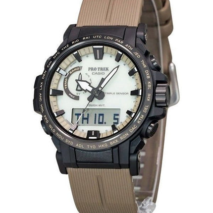 Reloj Casio Protrek Climber Line con correa de resina de base biológica y esfera luminosa completa Solar PRW-61LD-5 100M para ho