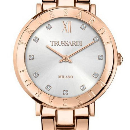 Trussardi T-Vision Crystal Accents Silver Dial Quartz R2453115509 Reloj para mujer