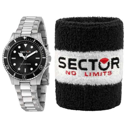 Sector 230 esfera negra acero inoxidable cuarzo R3253161529 100M reloj para mujer