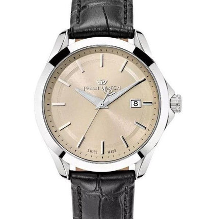 Philip Watch Blaze Leather Beige Ivory Dial Quartz R8251165008 100M Reloj para hombre