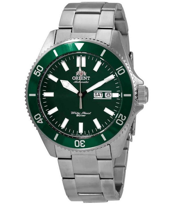 Reloj para hombre de acero inoxidable con esfera verde de Oriente automÃ¡tico RA-AA0914E19B 200M