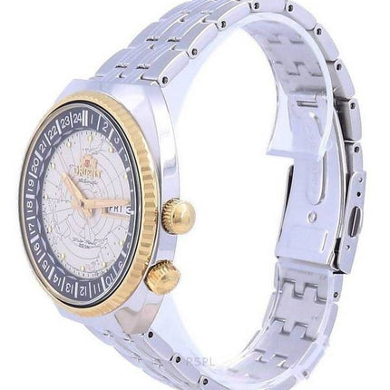 Reloj para hombre Orient World Map Revival de acero inoxidable automático Diver',s RA-AA0E01S19B 200M