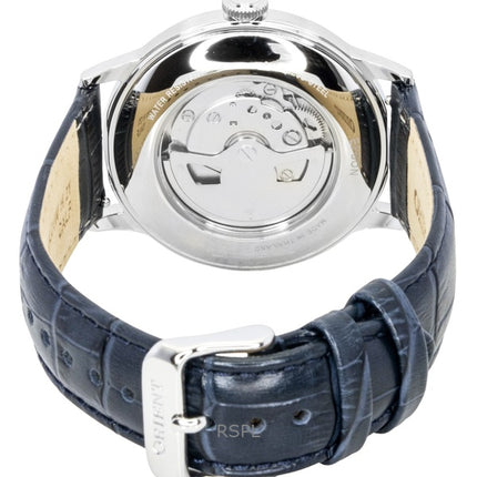 Reloj Orient Bambino Classic para hombre, con correa de piel, esfera azul marino y movimiento automático RA-AC0024L