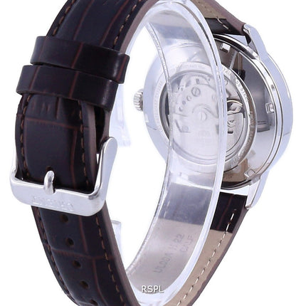 Reloj para hombre Orient Contemporary White Dial Leather Automatic RA-AC0F12S10B