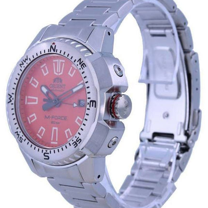 Reloj para hombre Orient M-Force con esfera naranja de acero inoxidable automático RA-AC0N02Y10B 200M