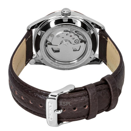 Reloj Orient Stretto automático con correa de piel y esfera marrón RA-AC0R03Y para hombre