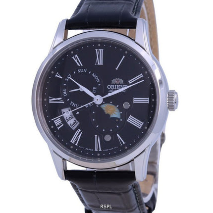 Reloj para hombre Orient Sun & Moon con esfera negra y automático RA-AK0010B10B