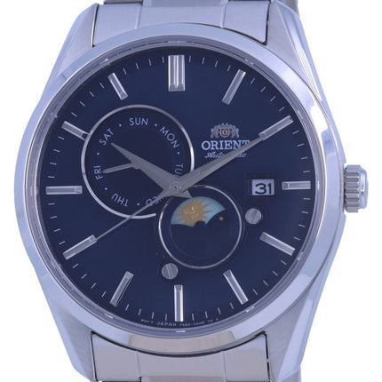 Reloj para hombre Orient Contemporary Sun & Moon con esfera azul y automático RA-AK0308L10B