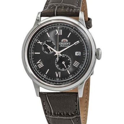 Reloj para hombre Orient Bambino versión 8 clásico con correa de cuero y esfera gris automático RA-AK0704N10B
