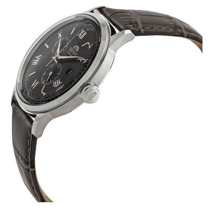Reloj para hombre Orient Bambino versión 8 clásico con correa de cuero y esfera gris automático RA-AK0704N10B