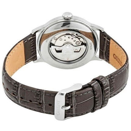 Reloj para hombre Orient Bambino versión 8 clásico con correa de cuero y esfera gris automático RA-AK0704N10B
