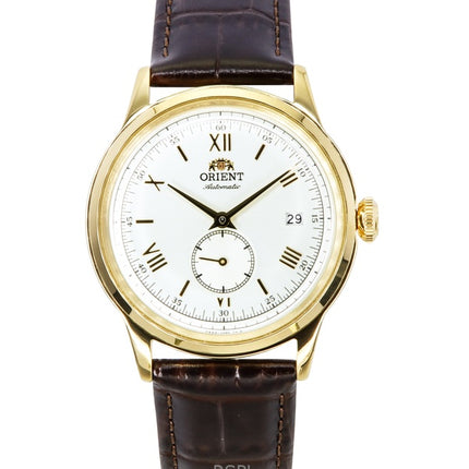 Reloj Orient Bambino Versión 2 con segundero pequeño, correa de piel, esfera plateada, automático, RA-AP0106S para hombre