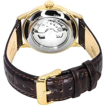 Reloj Orient Bambino Versión 2 con segundero pequeño, correa de piel, esfera plateada, automático, RA-AP0106S para hombre