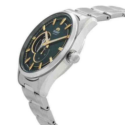 Reloj para hombre Orient Contemporary de acero inoxidable con corazón abierto y esfera verde automático RA-AR0008E10B