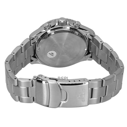 Reloj deportivo Orient con cronógrafo de acero inoxidable y esfera de color rojo cielo, de cuarzo, para buceo, RA-TX0207R, 200 m